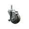 Service Caster 3.5'' Gray Poly Wheel Swivel 7/16'' Grip Ring Stem Caster with Brake SCC-GR20S3514-PPUB-TLB-716138 - alternate 1
